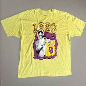 Draft Day Black Mamba Kobe Bryant Graphic Print T Shirt Yellow Men Small